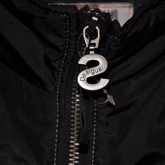 Desigual Black Bomber Jacket XL - Picture 3 of 9